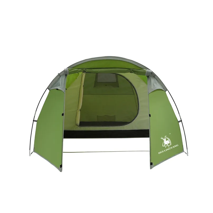 Camping Rainproof Tents Ultralight Camping tent Waterproof 3-4 Person Double Layer Tunnel Tent One Bedroom One Living Room #2H07 (9)