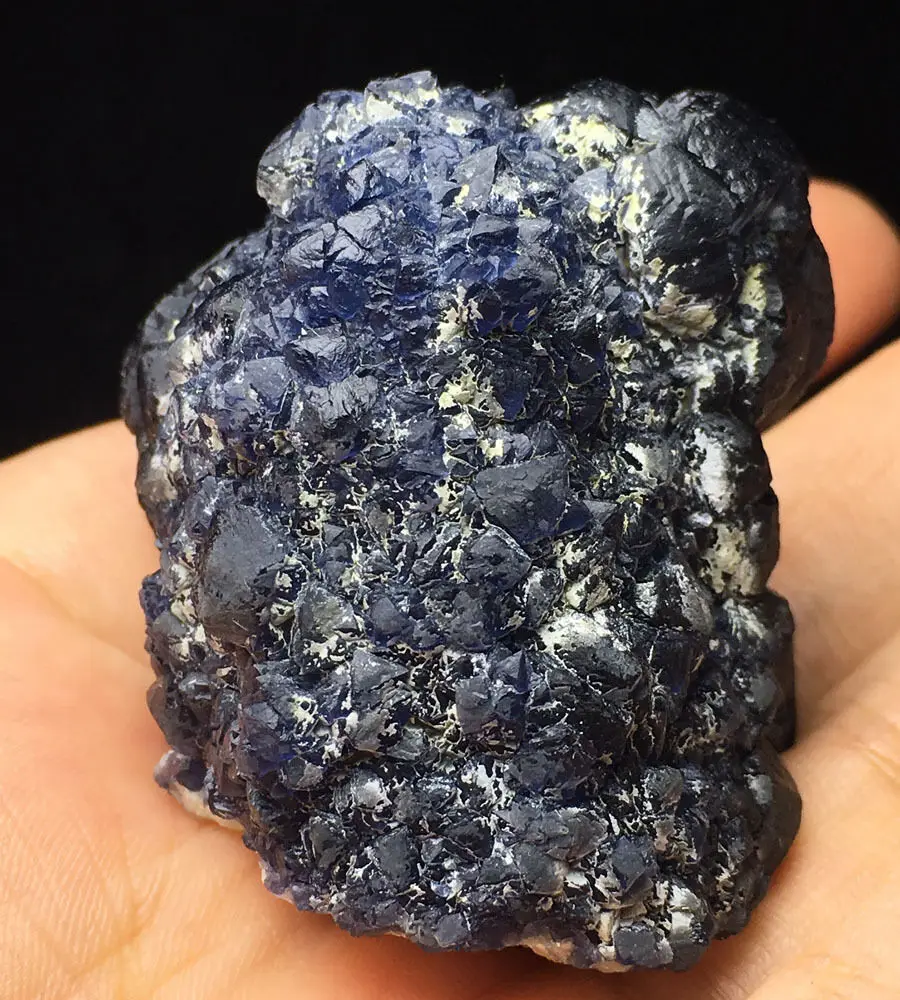 87g Cubic BLUE флюоритовая, Хрустальная увлекательный глянцевый образец минерала (1)