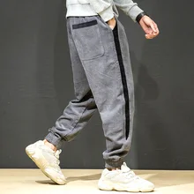 Мешковатые вельветовые брюки мужские модные хип-хоп шаровары Харадзюку джоггеры спортивные штаны полосатые винтажные Японская уличная одежда мужская одежда