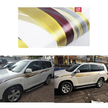 

For 09/10//11//12/13/14 Highlander body color strip car sticker Toyota old style pull flower waist line Car Sticker Decoration