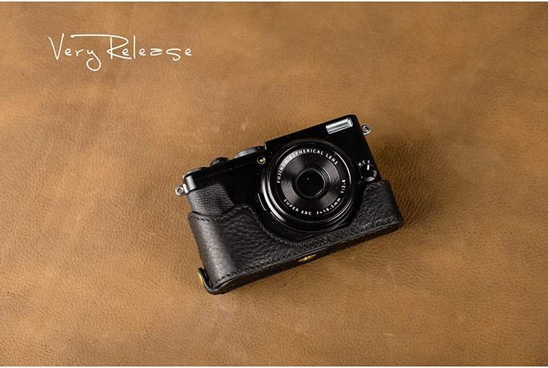 

[VR] New Genuine Leather Camera case Video Half Bag Retro Vintage Bottom Case For Fuji Fujifilm X70 X-70