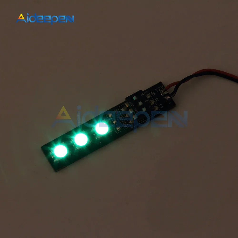 4 шт. RGB 5050 5V светодиодные фонари доска 7 цветов Dip-переключатель для RC Дрон Квадрокоптер вертолет с кабелем