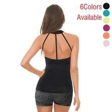 Однотонный 6 цветов черный, оранжевый, розовый, желтый жилет с открытой спиной спортивные жилеты для бега с вырезами Т-образной бретелькой, открывающийся топик без спинки