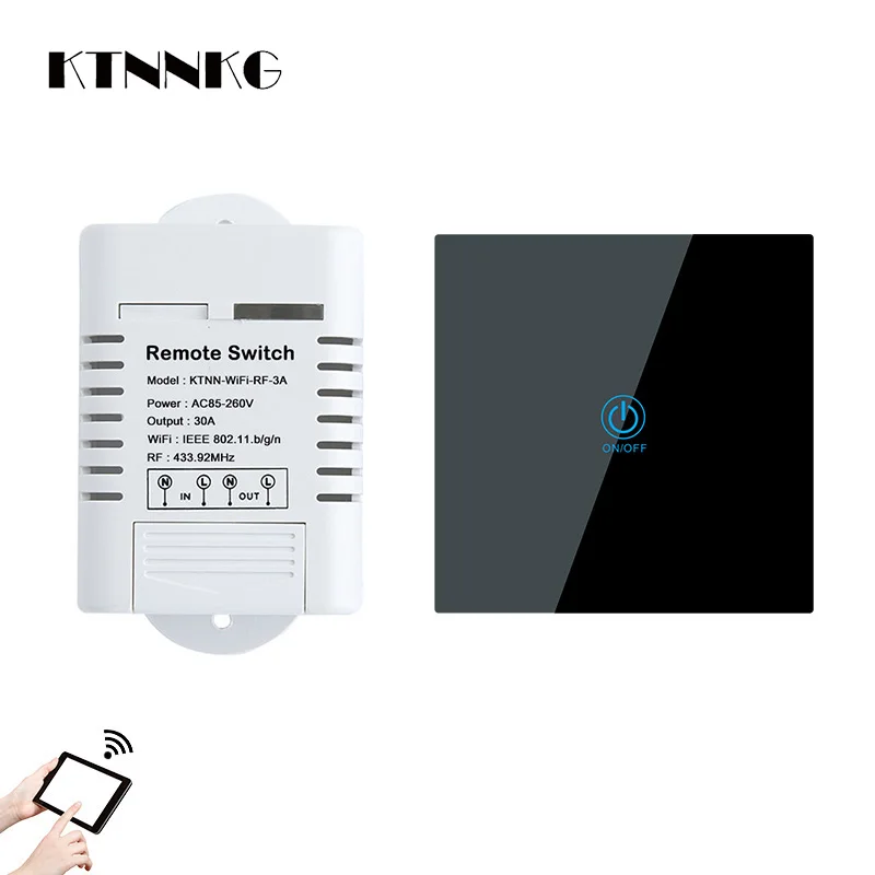 

AC110V 220V 30A Relay Wifi Switch Smart Home Remote Control Intelligent Wireless Relay Universal Receiver Work with Alexa Google