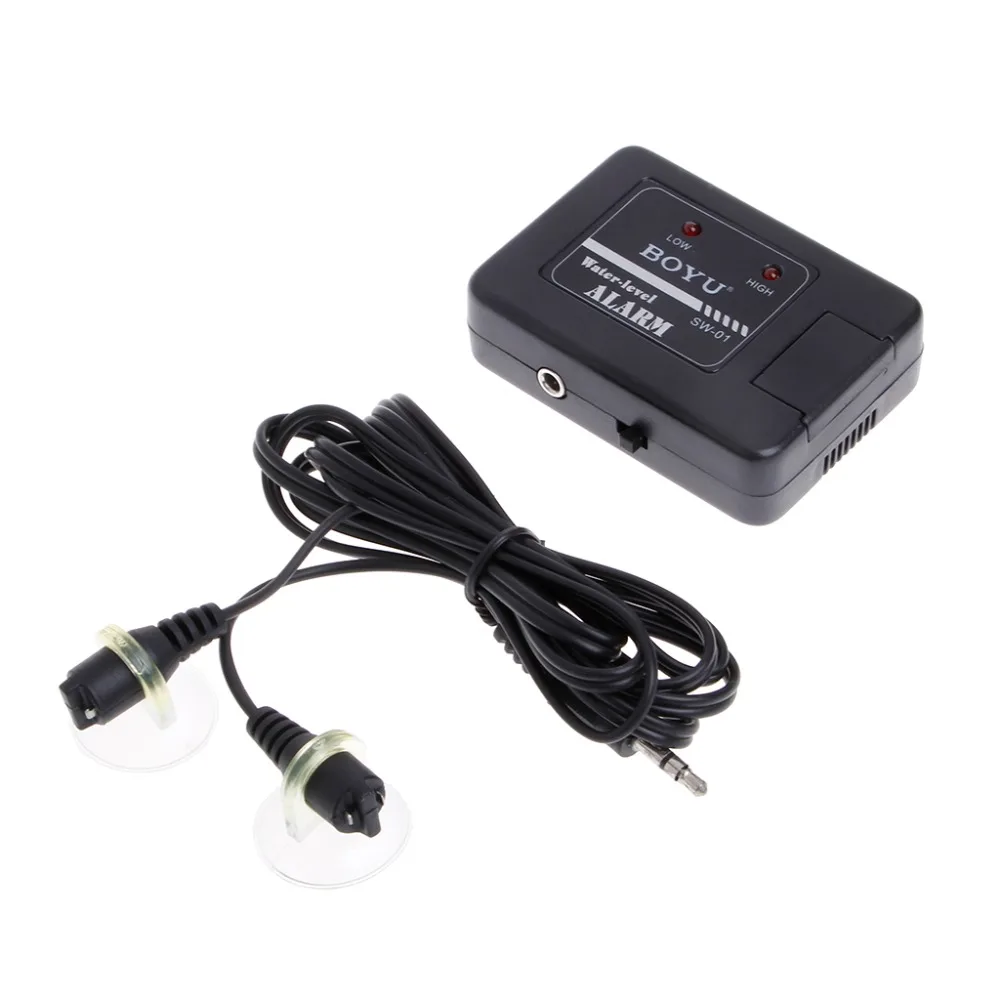

High/Low Water Level Alarm With Probe Splitter Cable For Fish Tank Aquarium Supplies Black C42