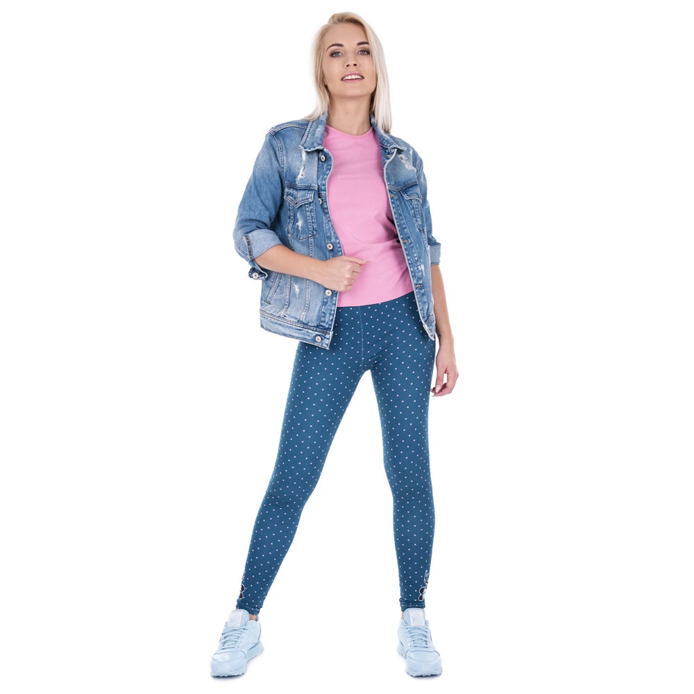 Женские леггинсы с принтом в горошек высокой талией|legging high|pant leggingdot leggings |