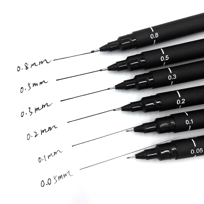 6 Pcs Dessin Stylo Feutre Fin Ultra Ligne Fine Art Marqueur