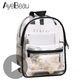 

Kid Clear Transparent School Bag Children Backpack Schoolbag For Girl Boy Child Teenager Baby Infant Book Back Pack Kindergarten
