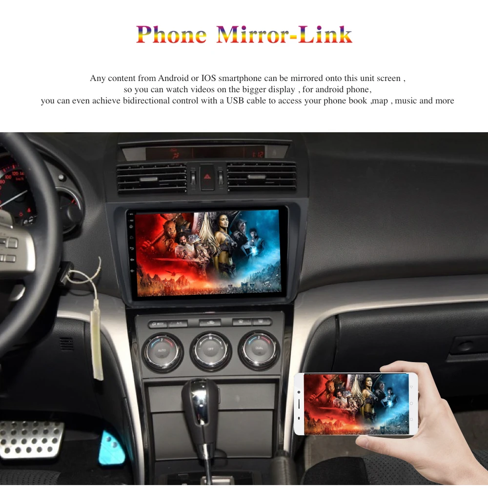 Best Android 9.0 Car Radio 2 Din GPS Navi for Mazda 6 2008 - 2014 Mazda6 PX6 DSP IPS 4Gb+64Gb 6-Core RDS WIFI carplay Bose 7