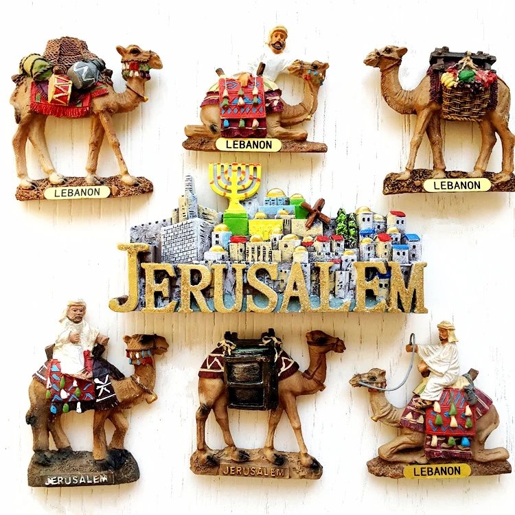 

Israel The Ancient City Of Jerusalem Seven Candlesticks 3D Fridge Magnet Travel Souvenir Refrigerator Magnetic Stickers