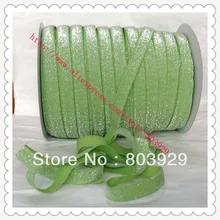 Stretch Metallic Headband Ribbon Jasmine Green Sparkle Ribbon 3 8 Elastic Frosted Jasmime Green Glitter
