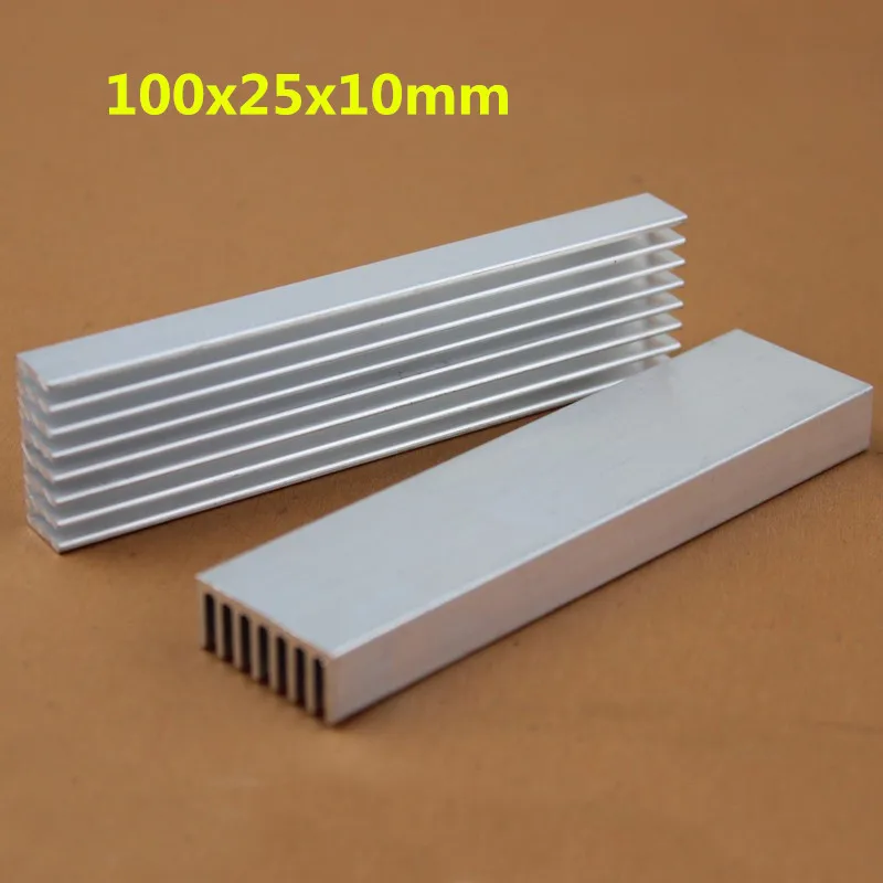 

2 Pieces/lot 100x25x10mm Cooler Radiator Cooling DIY Aluminum Heatsink For LED