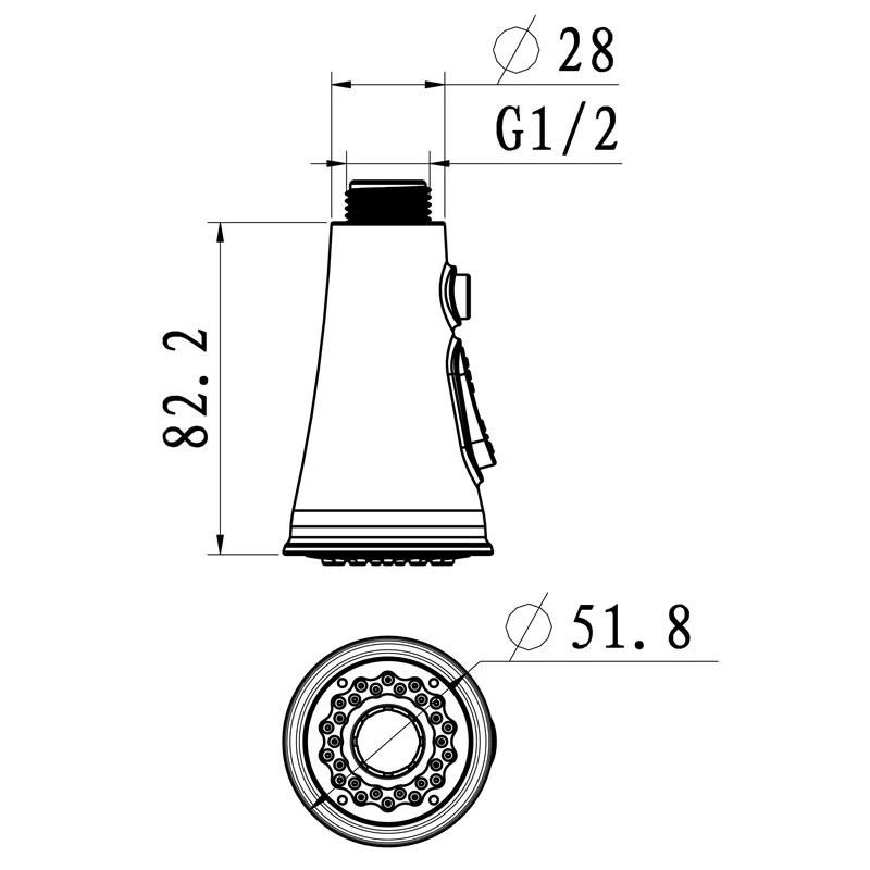 Kitchen Bathroom Tap Faucet Pull Out Shower Head Water Spray Replacement Head Sprinkler QJS Shop