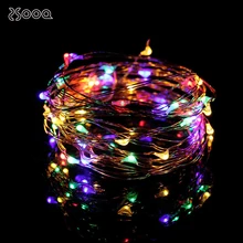 10 шт. Фея Медь проволочная гирлянда светодиодная лента 50 светодиодная батарея работает декоративные лампы для дома гирлянды Праздничная гирлянда LSL136