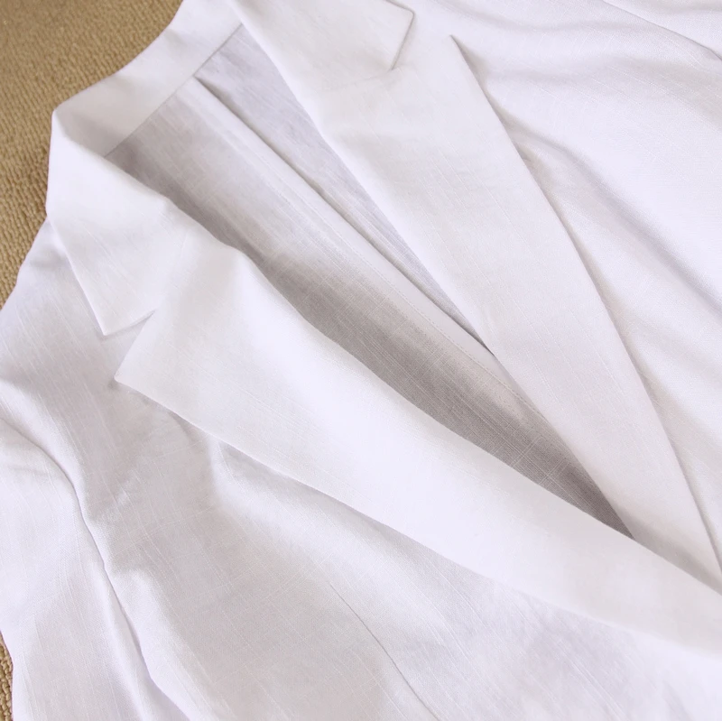 2 piece set women Suit female 2021 summer new style linen breathable white office ladies OL uniform jacket + shorts suit two piece skirt and top