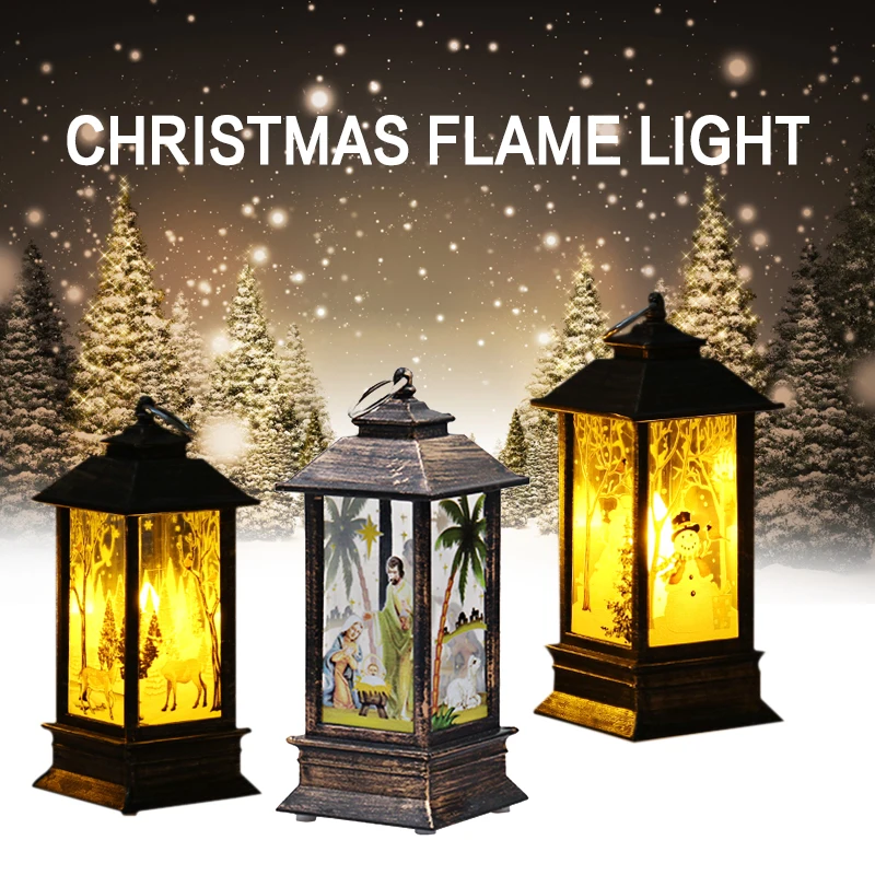 

Street Lamp Flame Light Beautiful Christmas Plastic Home Decoration Creative