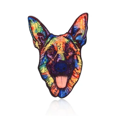

New Women Men's Pins and Acrylic Brooches Collie Dog Couple Badges Hat Backpack Accessories Decoration Jewelry Gift Harajuku T34