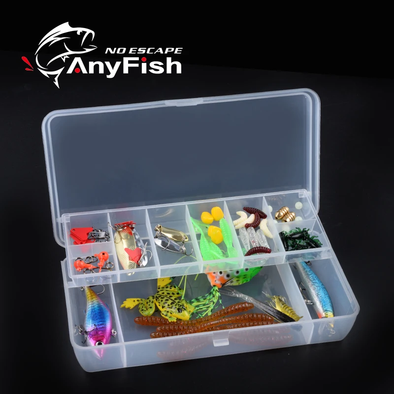 ANYFISH коробка для рыболовных приманок TB-021 21*10,5*4 см рыболовный Винтажная с высокой талией чехол для хранения Pesca снасти рыболовные инструменты аксессуар