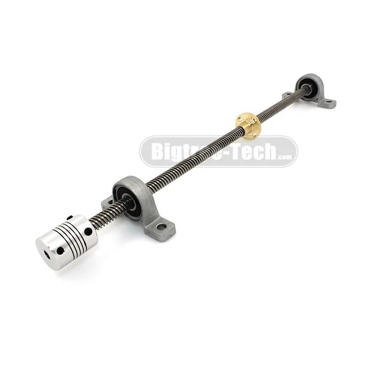T8 Lead screw 300 330 350 400 500mm 8mm brass copper nut KP08 bearing Bracket 5