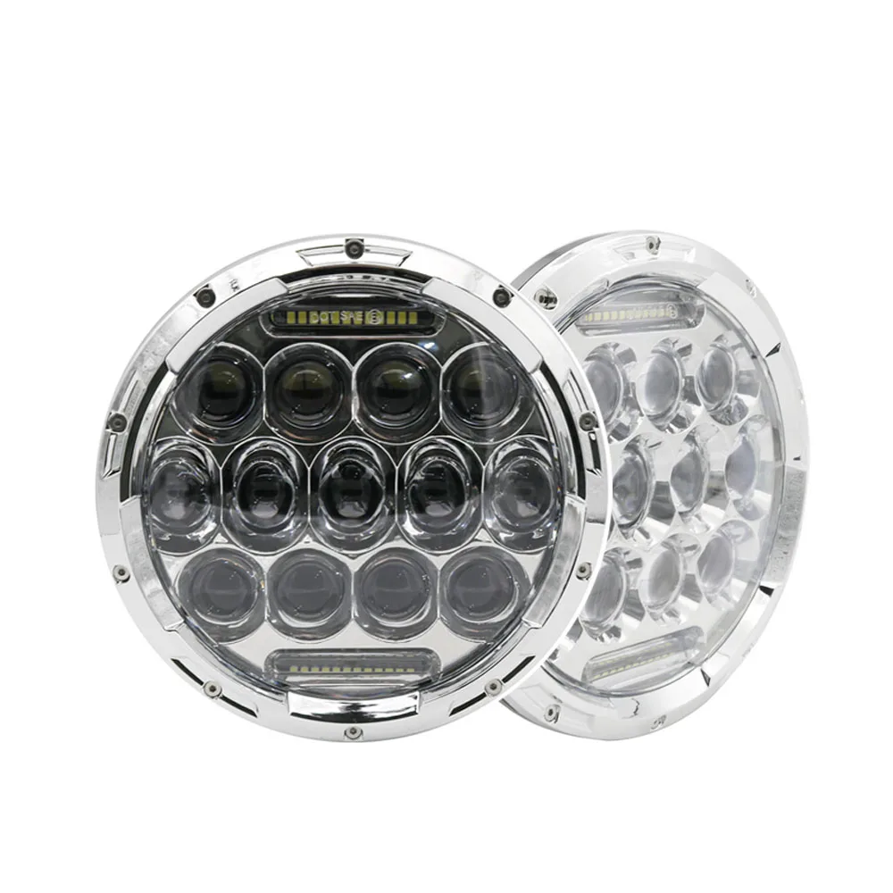 7 inch LED Headlight DRL Angle Eyes Led Headlamp 12v 24v 7 LED Headlight For Jeep Wrangler TJ JK LJ unlimited For Nissan Patrol (10)