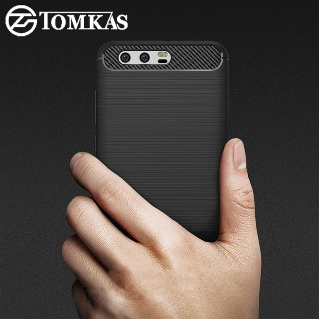 TOMKAS Case Huawei Honor 9 Case Fashion Soft Silicone Phone Cases For Huawei Honor 9 Cover TPU Carbon Fiber Texture For Honor 9