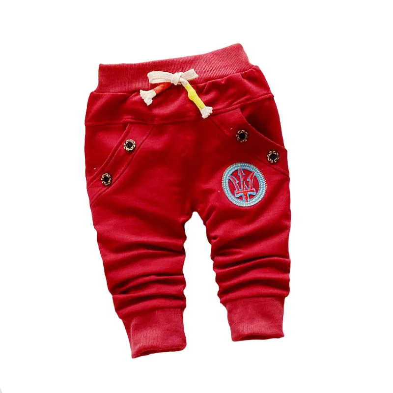 Штаны для маленьких мальчиков новинка года, весенне-осенние модные повседневные Хлопковые Штаны-шаровары с принтом для малышей 0-2 лет, 4 цвета