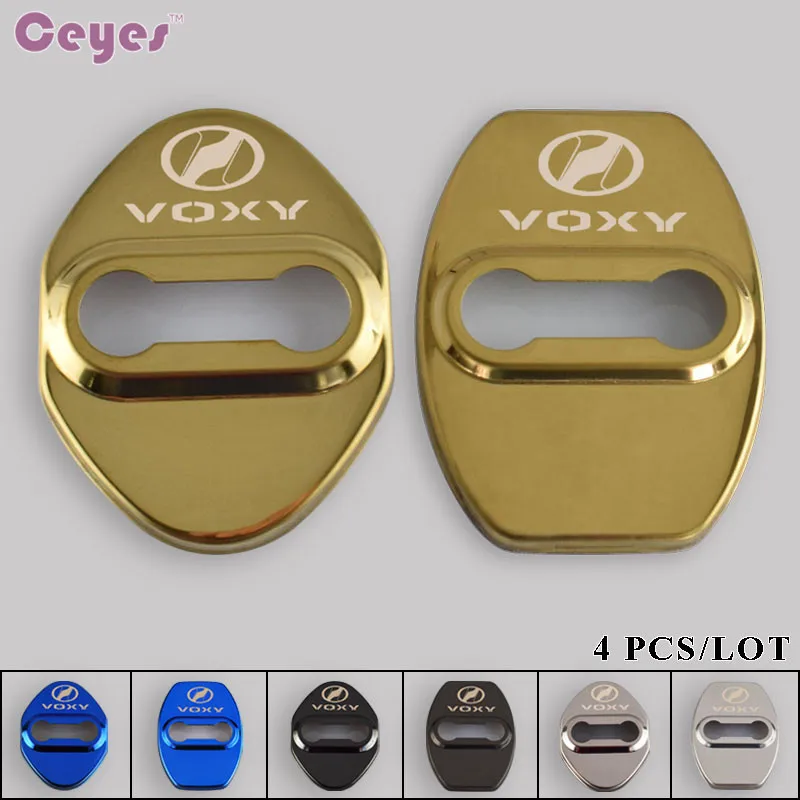 Ceyes باب السيارة قفل غطاء حماية الديكور سيارة jdm شعارات هوندا سيفيك اكسسوارات صالح لل toyota voxy الكربون؛ التصميم