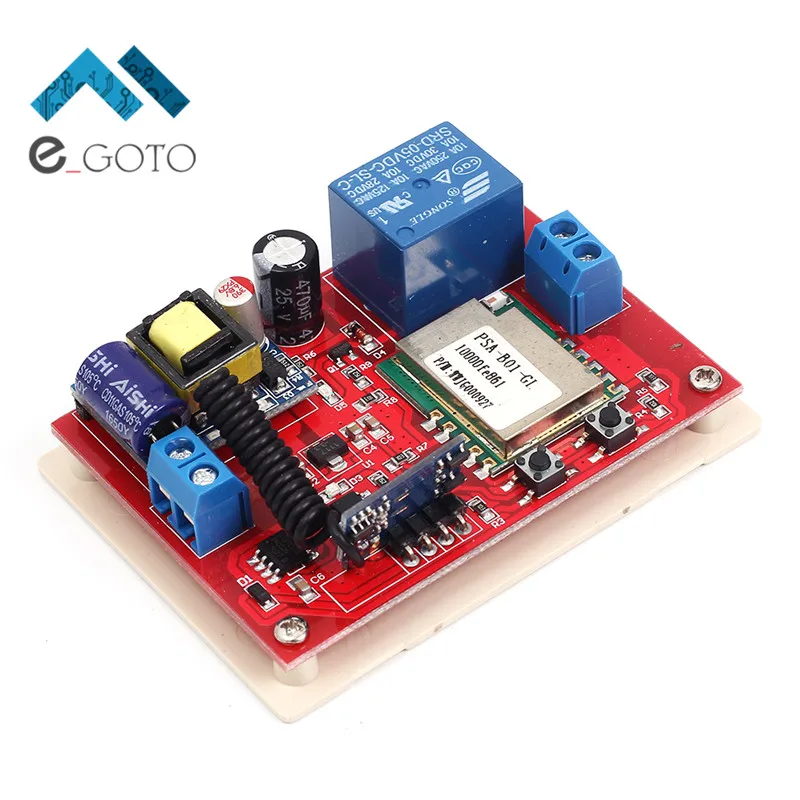 1Bit 1 Channel 220V Wifi Wireless APP Phone Remote Control Switch Module Inching Self Lock Timing