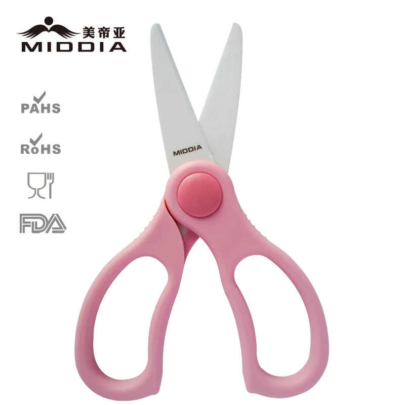 

2.5 Inch Ceramic Baby Food Shear With Portable Case,Safety Scissors,Tiny Bites Food Cutter