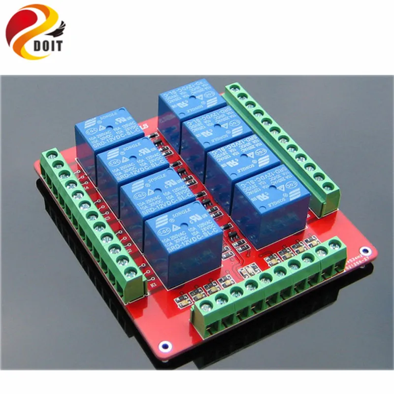 

2pcs 8 Channel Relay Shield Module Extended Edition Two-way Terminal Double PCB 5V 12V 24V Optional UNO R3 Raspberry pi pCduino