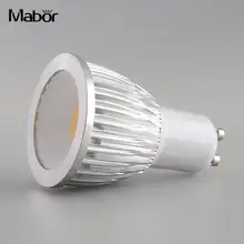 Яркий GU10 cob-светодиоды с регулируемой яркостью направленный свет лампы 5 Вт белый дом бар 220 V
