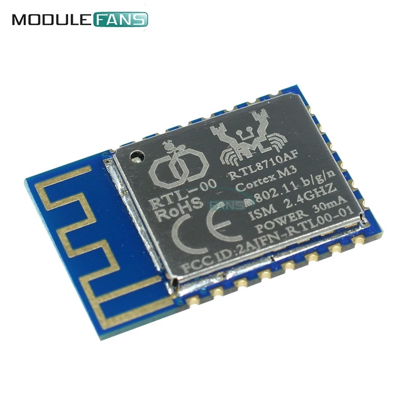 

RTL8710 WiFi Wireless Transceiver Module SOC 44K 1MB Receiver Transmitter Built-in Antenna Module