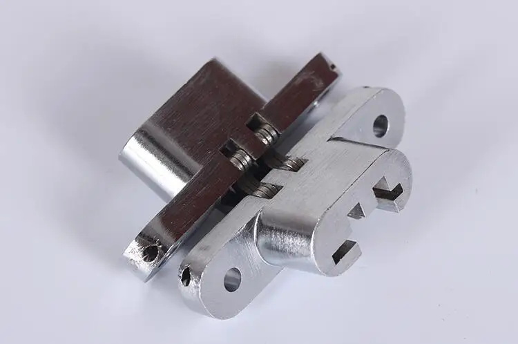 Stainless Steel Hidden Hinges 69X16MM three dimensional Adjustable Invisible Concealed Door Hinges for Folding Door 2pcs