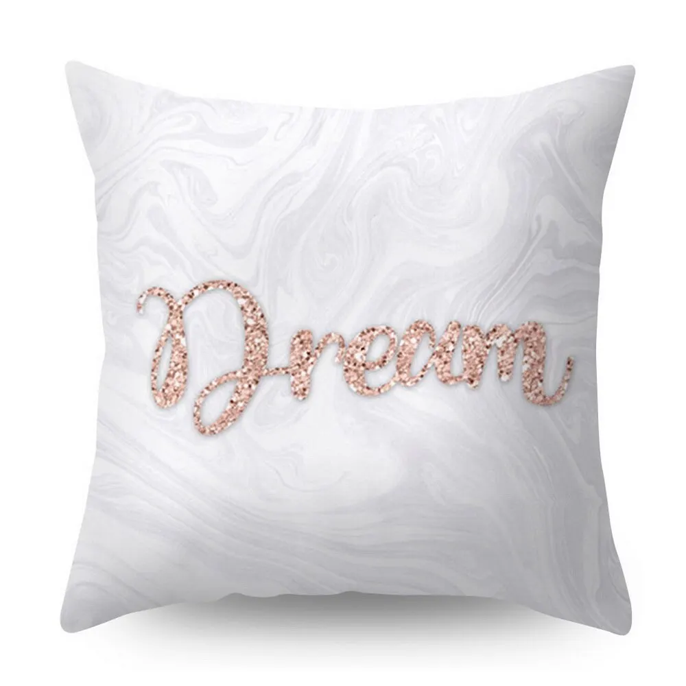Чехол для подушки из розового золота с геометрическим ананасом, блестящая полиэфирная декоративная подушка для дивана, чехол для подушки, домашний декор 45x45 см - Цвет: style 6