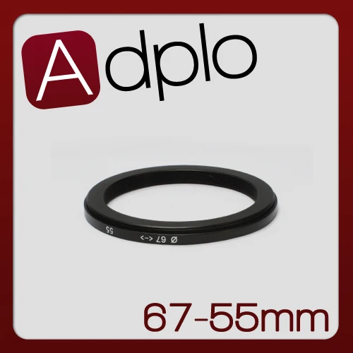 67mm Lens to 55mm Step-Down Metal Adapter Ring / 67-55mm Accessory filter ring lens cap