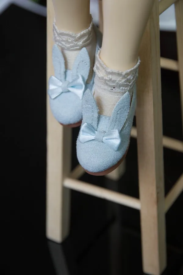 BJD doll shoes cute rabbit warm blue warm white shoes for 1/3 1/4 1/6 BJD SD10 DD MSD YOSD JP Doll beautiful cute shoes js 081 bjd shoes pu shoes sd msd doll shoe factory sales directly