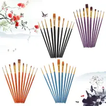 40pcs/set Pro Artist Paint Brush Nylon Hair Watercolor Acrylic Oil Painting Drawing Supplies Art Crafts 24pcs set drawing paint acrylic paint tube set nail art painting drawing tool for artist kids diy design