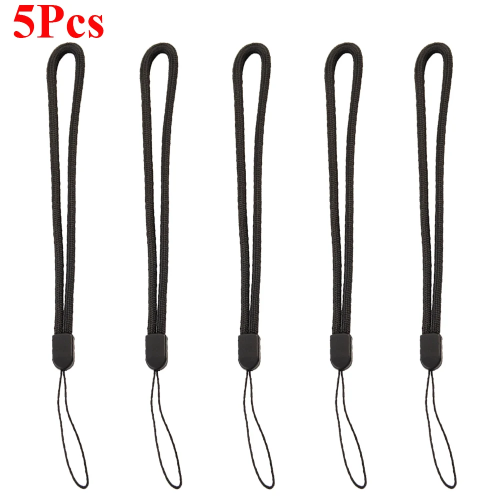 5Pcs/lot Black Safety Wrist Strap LED Flashlight Lanyard Phone Torch