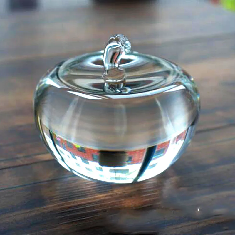 Clear 60mm Crystal Apple Paperweight Glass Paperweight