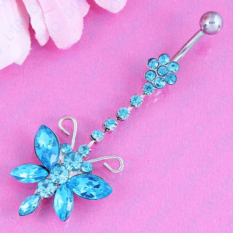 

Fashion Free Shipping Dragonfly belly ring Body Jewelry woman piercing 1PC sale 14G Surgical Steel nickel-free