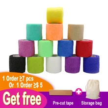 24 шт., 5 см х 4,5 м, латексный хлопок, для домашних животных, лошадь, животное, нетканые, спортивные, самоклеющиеся, сплоченные, эластичные повязки