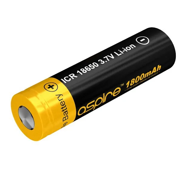 2 шт./лот оригинальный Aspire 18650 батарея ICR В 3 7 в литий ионный 1800 мАч/2600 мАч ёмкость