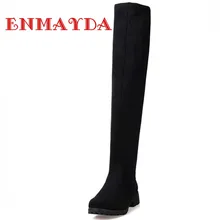 ENMAYDA Motorcycle Boots Winter New Over Knee High Boots Sexy Fashion Boots for Women Sexy Snow Long Knight Boots Winter Shoes