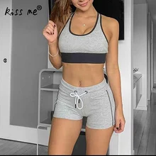 Светло-коричневый топ спортивные шорты спортивный комплект Леггинсы для женщин тренажерный зал Спортивная Одежда наборы для йоги Для женщин тренажерный зал одежда спортивные костюмы небольшого размера; бюстгальтер