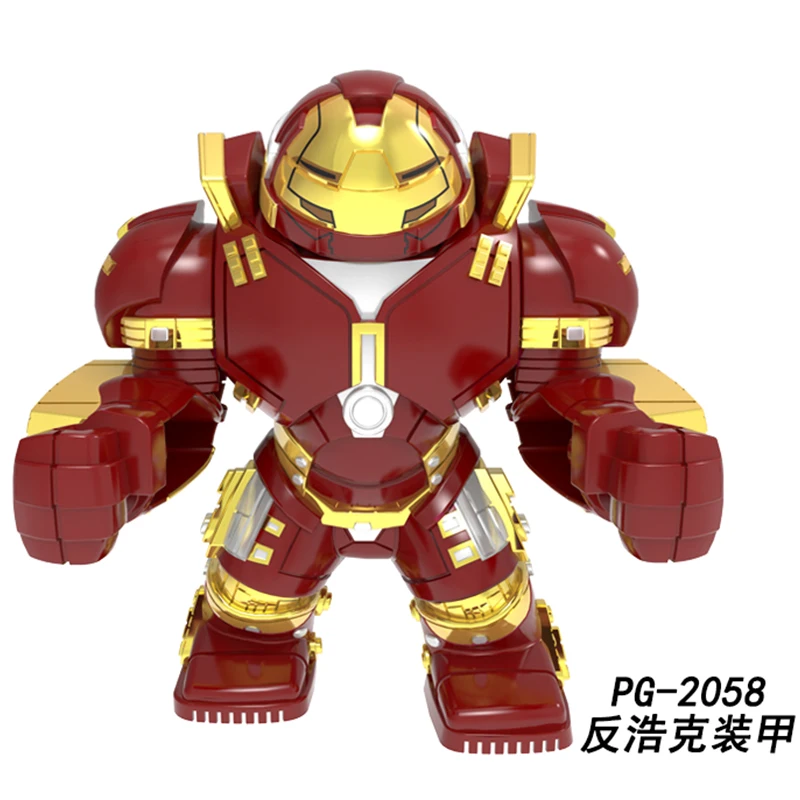 

20Pcs/Lot Legoed Building Blocks Super Heroes Big Size Hulkbuster Bricks Figures Collection Model Toys For Children Gift PG2058