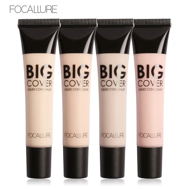 FOCALLURE Big Cover Liquid Concealer Moisturizing Oil control Waterproof Contour Makeup Face Primer Face Cream Concealer