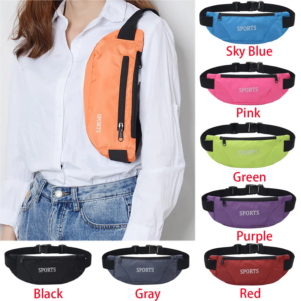 

Women Sports Mobile Phone Ultra-thin Single Row Zipper Waterproof Pockets Chest Bag Crossbody Flap Versatile Droship