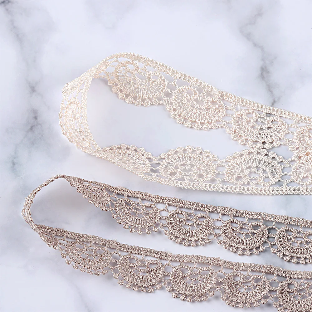 

1 Yard Width 2.5cm Water Soluble Lace Ribbon Sewing Trimming Handmade Apparel Fabric Crafts Cotton Accessory
