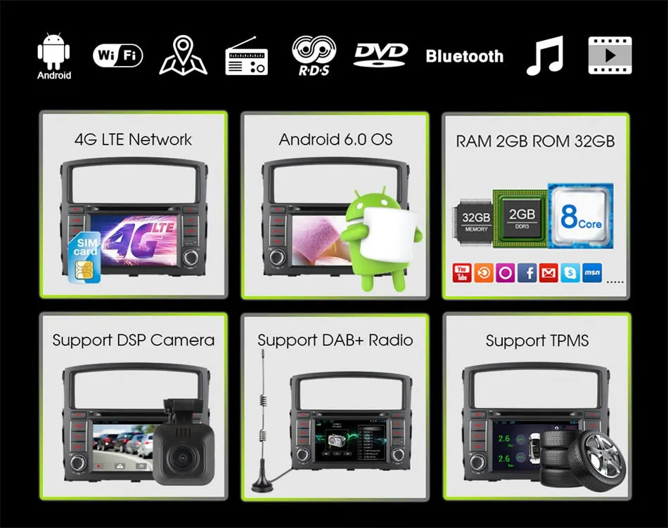 Top 1024*600 4G LTE Octa 8 Core 2GB RAM Android 6.0 Car DVD For MITSUBISHI PAJERO V97 V93 2011 2012 2013 2014 2015 GPS Radio Stereo 4 Top 1024*600 4G LTE Octa 8 Core 2GB RAM Android 6.0 Car DVD For MITSUBISHI PAJERO V97 V93 2011 2012 2013 2014 2015 GPS Radio Stereo 4