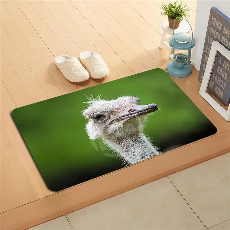 KU 55 Custom bird ostrich animals Doormat Home Decor Door mat Floor Mat
